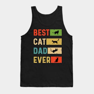 Best Cat Dad Ever Birthday Cool Daddy Cat Lover Tank Top